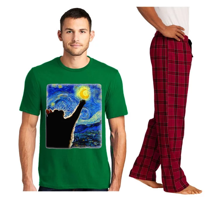 Van Gogh Starry Night Cat Pajama Set