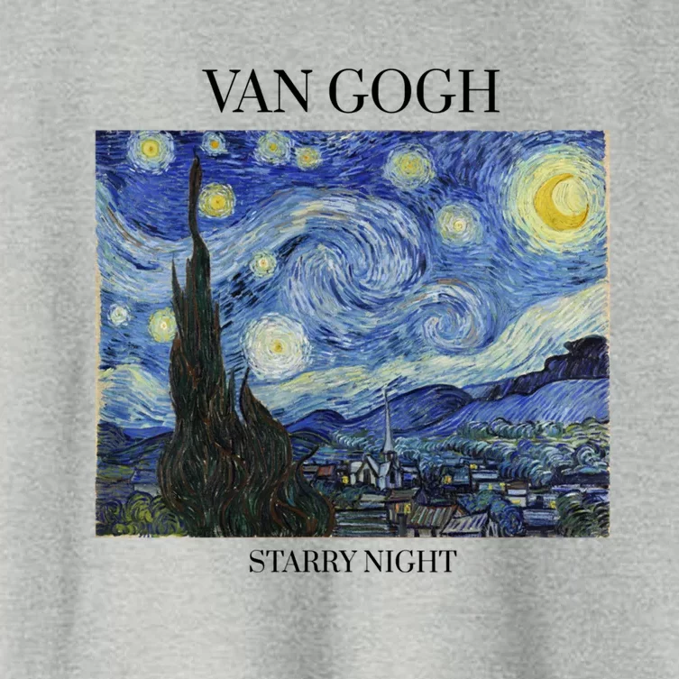 Van Gogh Starry Night Impressionist Art Vincent Van Gogh Gift Women's Crop Top Tee