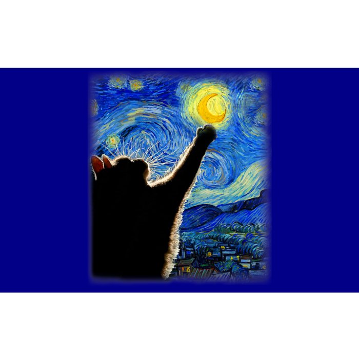 Van Gogh Starry Night Cat Bumper Sticker