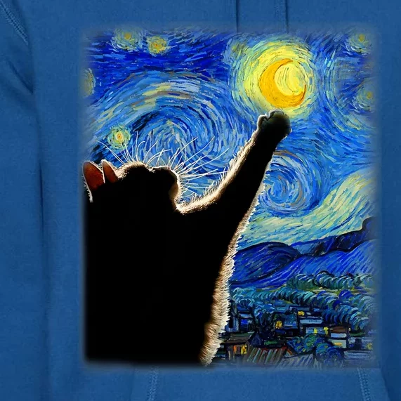 Van Gogh Starry Night Cat Premium Hoodie