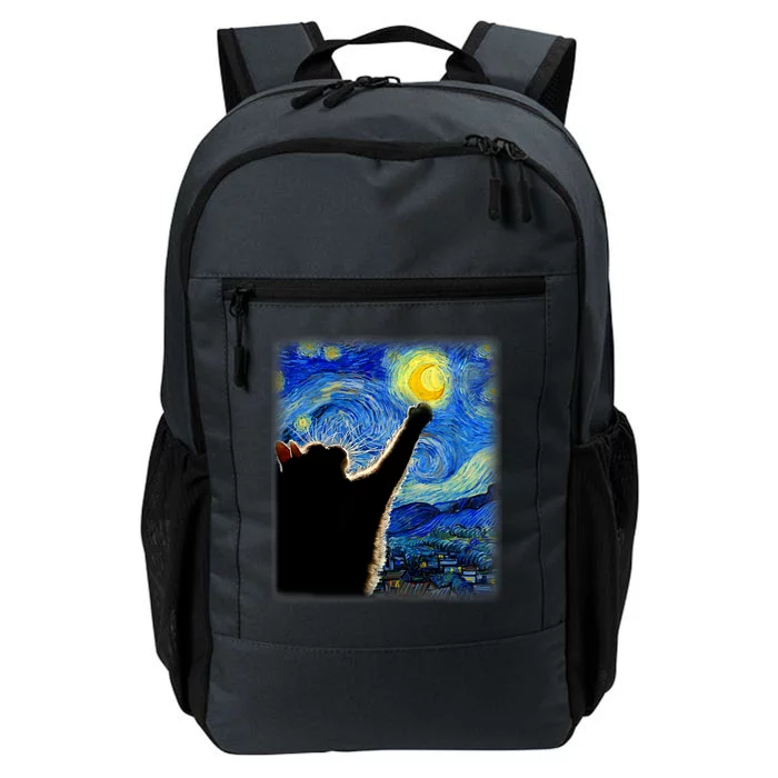 Van Gogh Starry Night Cat Daily Commute Backpack