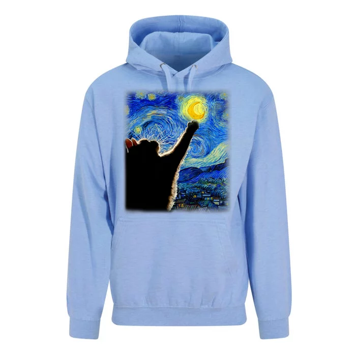 Van Gogh Starry Night Cat Unisex Surf Hoodie