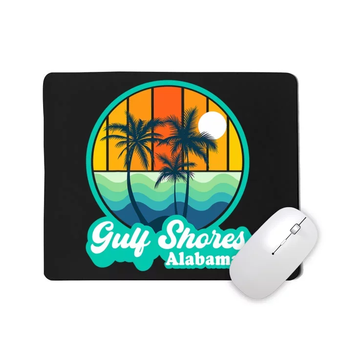 Vintage Gulf Shores Alabama Summer Vacation Beach Souvenirs Mousepad