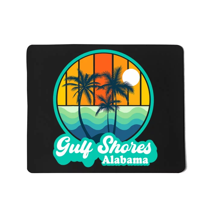 Vintage Gulf Shores Alabama Summer Vacation Beach Souvenirs Mousepad