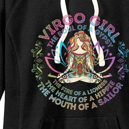 Virgo Girl The Soul Of A Gypsy Birthday Hippie Soul Women's Fleece Hoodie