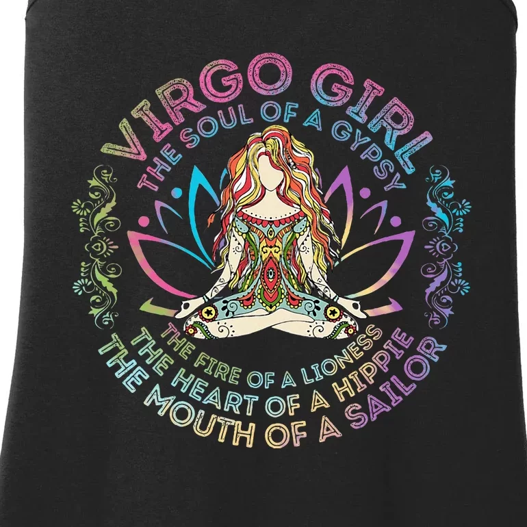 Virgo Girl The Soul Of A Gypsy Birthday Hippie Soul Ladies Essential Tank