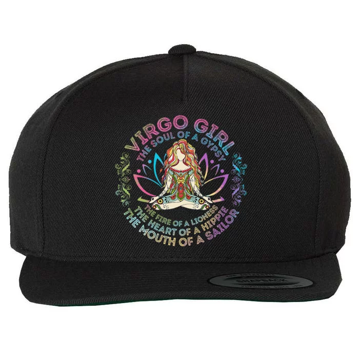 Virgo Girl The Soul Of A Gypsy Birthday Hippie Soul Wool Snapback Cap