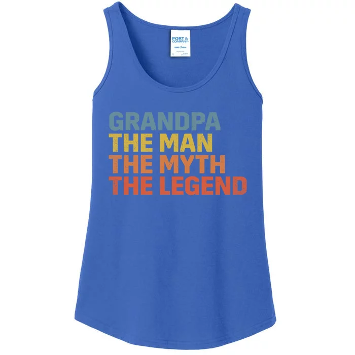 Vintage Grandpa The The Myth The Legend Fathers Day Meaningful Gift Ladies Essential Tank