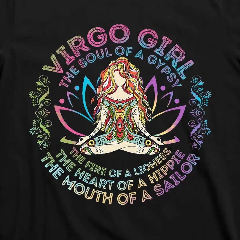 Virgo Girl The Soul Of A Gypsy Birthday Hippie Soul T-Shirt