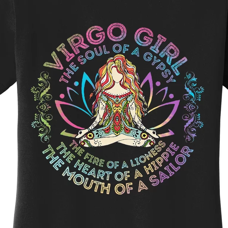 Virgo Girl The Soul Of A Gypsy Birthday Hippie Soul Women's T-Shirt