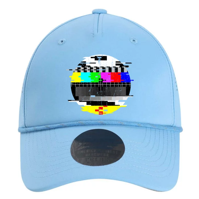 Vintage Glitched Tv Test Pattern Graphic Active Performance The Dyno Cap