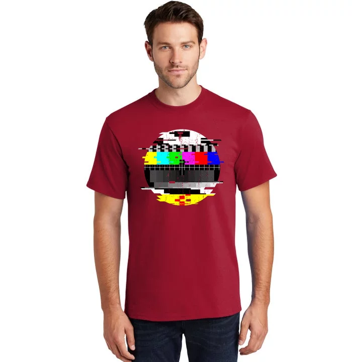 Vintage Glitched Tv Test Pattern Graphic Active Tall T-Shirt