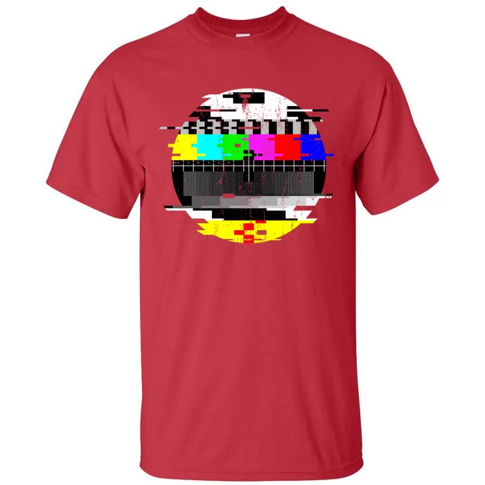 Vintage Glitched Tv Test Pattern Graphic Active Tall T-Shirt