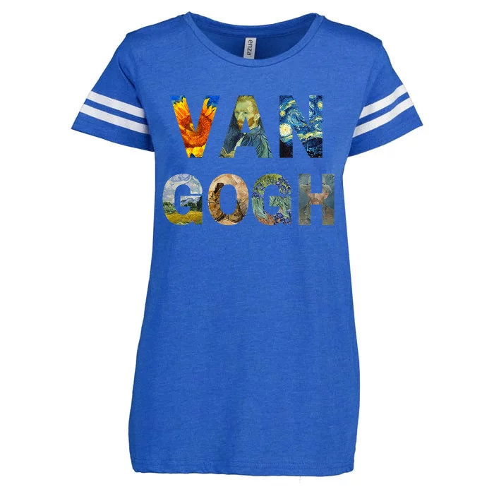 Van Gogh Tribute To Vincent Van Gogh Enza Ladies Jersey Football T-Shirt