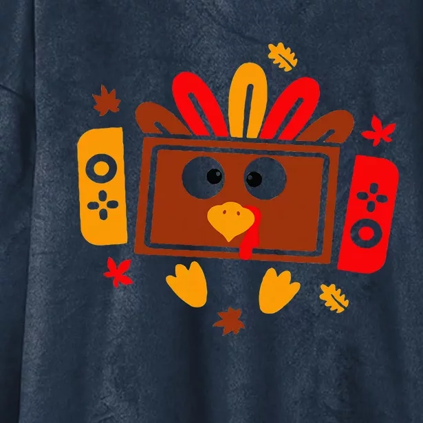 Video Games Thanksgiving Turkey Gamer Gaming Hooded Wearable Blanket