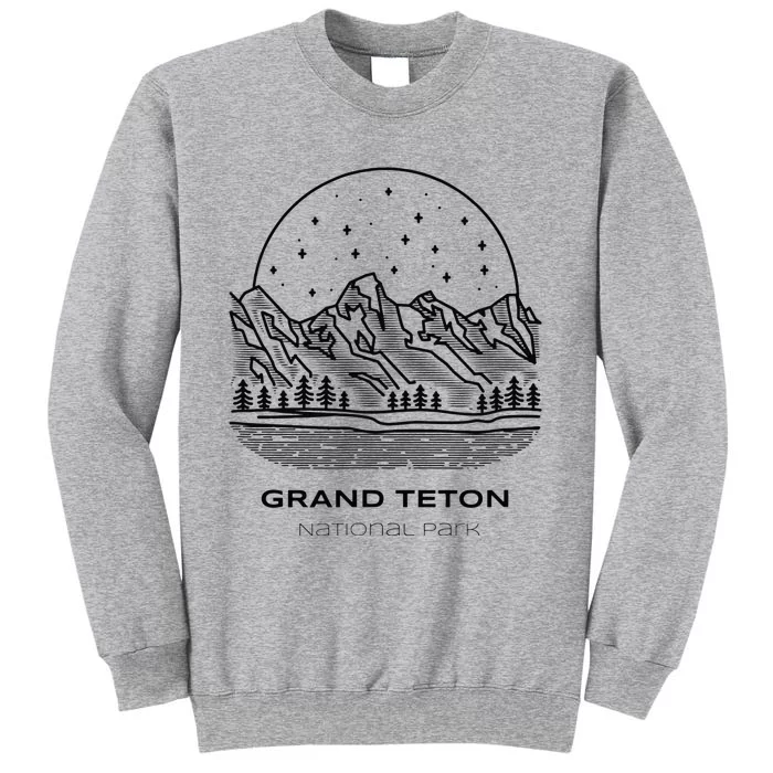 Vintage Grand Teton National Park Hike Tall Sweatshirt