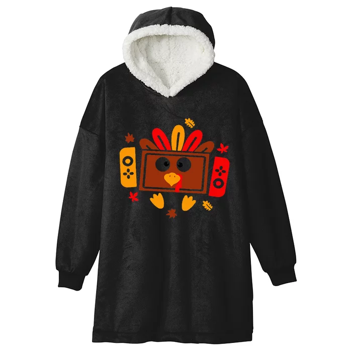 Video Games Thanksgiving Turkey Gamer Gaming Ns Hooded Wearable Blanket