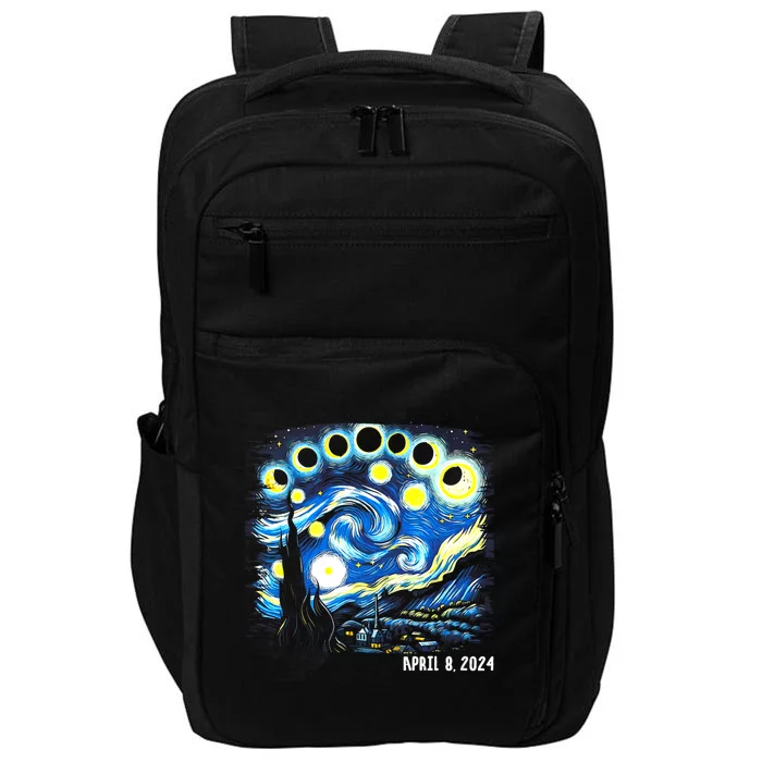 Van Gogh Total Solar Eclipse April 8th 2024 Impact Tech Backpack