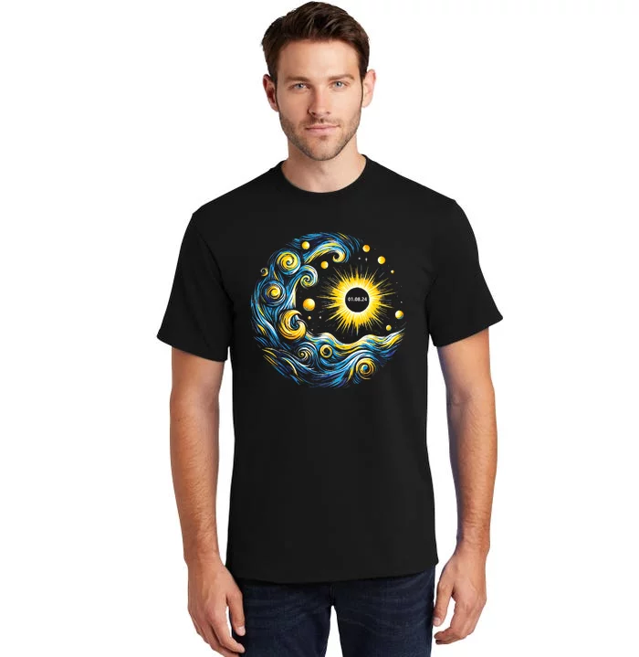 Van Gogh Total Solar Eclipse April 8th 2024 Trending Now Tall T-Shirt