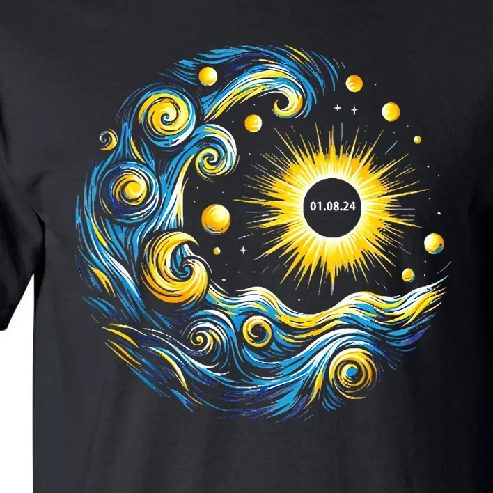 Van Gogh Total Solar Eclipse April 8th 2024 Trending Now Tall T-Shirt