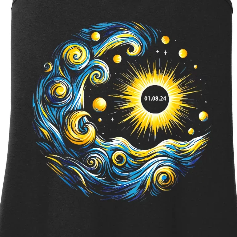 Van Gogh Total Solar Eclipse April 8th 2024 Trending Now Ladies Essential Tank