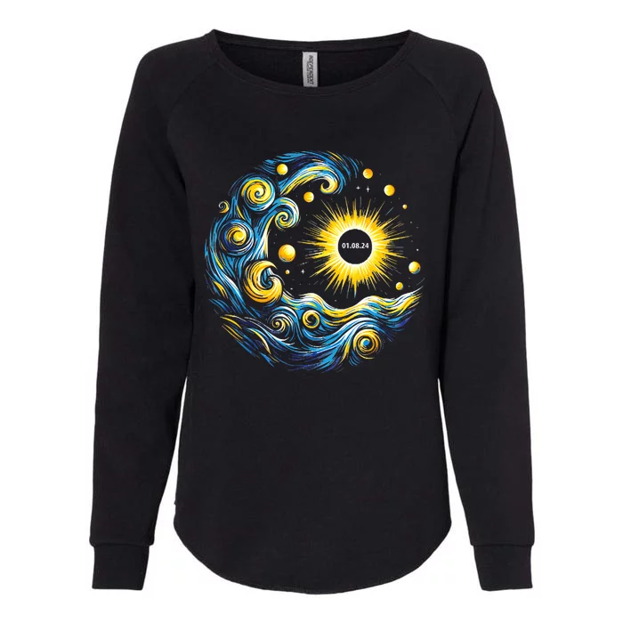 Van Gogh Total Solar Eclipse April 8th 2024 Trending Now Womens California Wash Sweatshirt