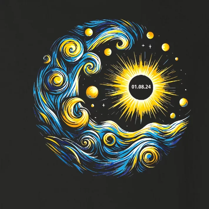 Van Gogh Total Solar Eclipse April 8th 2024 Trending Now Toddler Long Sleeve Shirt