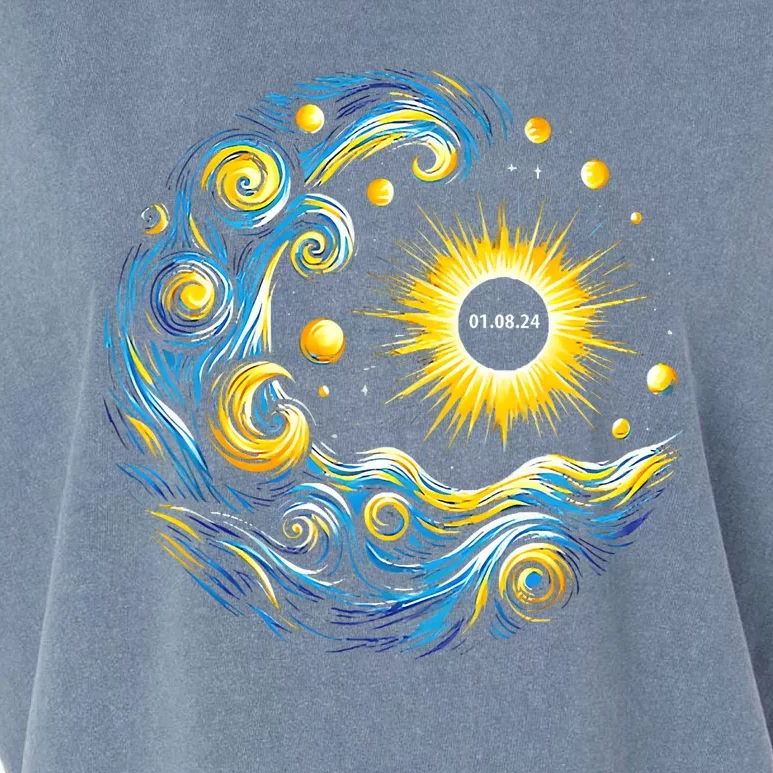 Van Gogh Total Solar Eclipse April 8th 2024 Trending Now Garment-Dyed Women's Muscle Tee