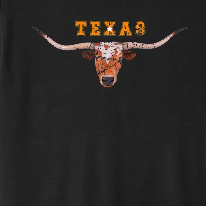 Vintage Grunge Texas Longhorn Design ChromaSoft Performance T-Shirt