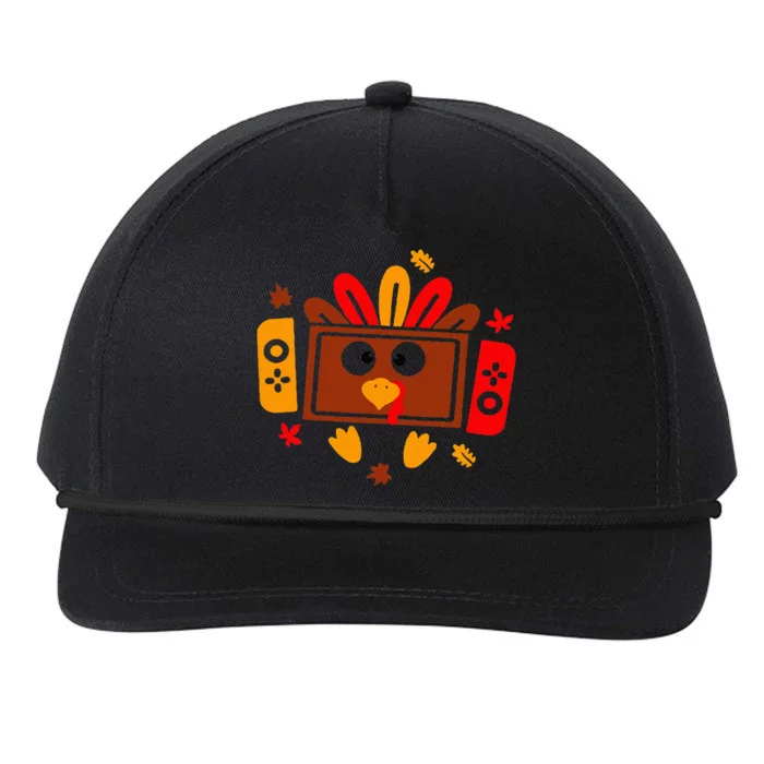 Video Games Thanksgiving Turkey Gamer Gaming Snapback Five-Panel Rope Hat