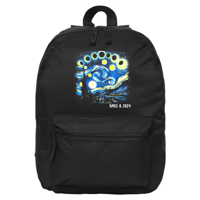 Van Gogh Total Solar Eclipse April 8th 2024 16 in Basic Backpack