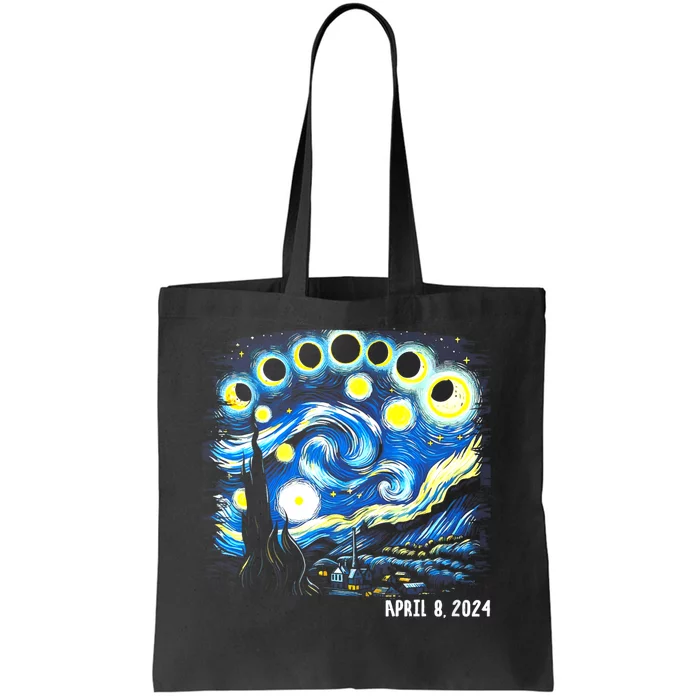 Van Gogh Total Solar Eclipse April 8th 2024 Tote Bag