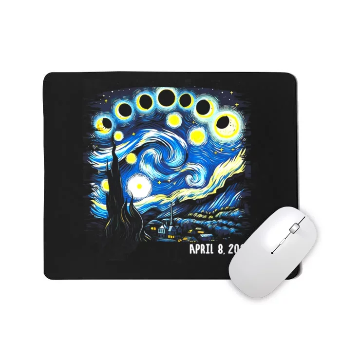 Van Gogh Total Solar Eclipse April 8th 2024 Mousepad