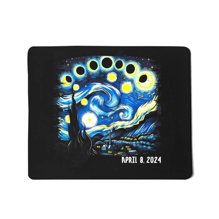 Van Gogh Total Solar Eclipse April 8th 2024 Mousepad