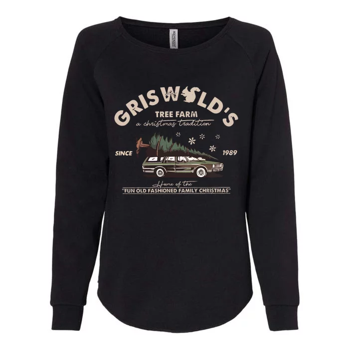 Vintage Griswolds Tree Farm Christmas Tradition Griswold Since 1989 Womens California Wash Sweatshirt