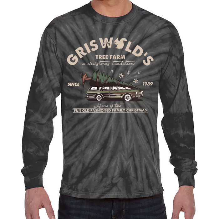 Vintage Griswolds Tree Farm Christmas Tradition Griswold Since 1989 Tie-Dye Long Sleeve Shirt