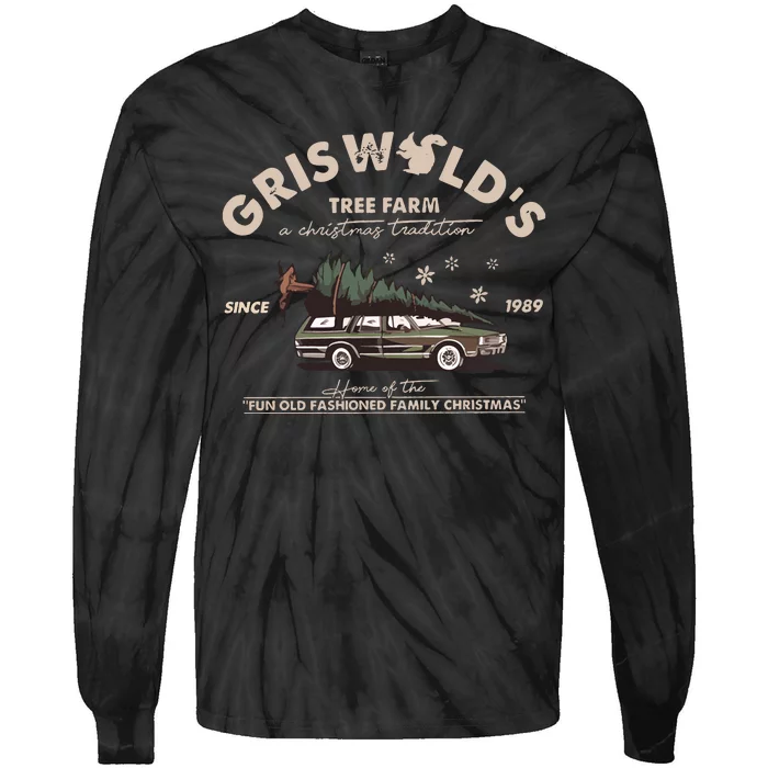 Vintage Griswolds Tree Farm Christmas Tradition Griswold Since 1989 Tie-Dye Long Sleeve Shirt