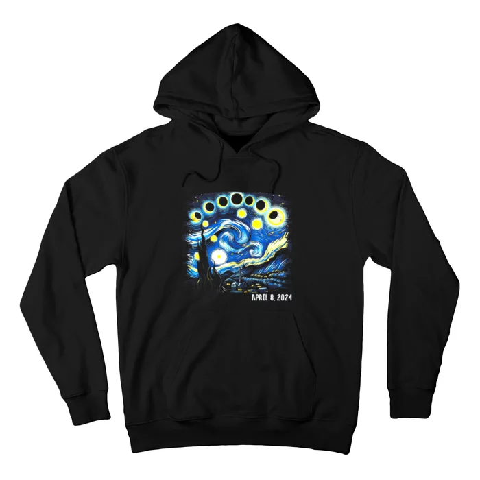 Van Gogh Total Solar Eclipse April 8th 2024 Hoodie