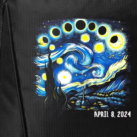 Van Gogh Total Solar Eclipse April 8th 2024 City Backpack