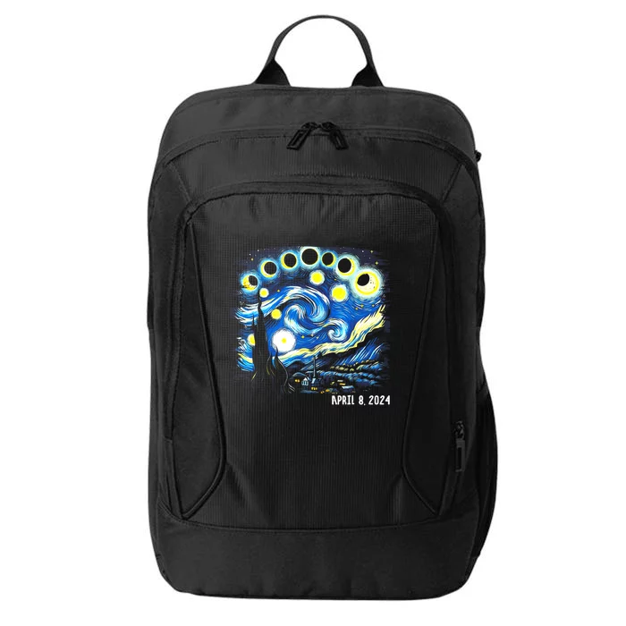 Van Gogh Total Solar Eclipse April 8th 2024 City Backpack