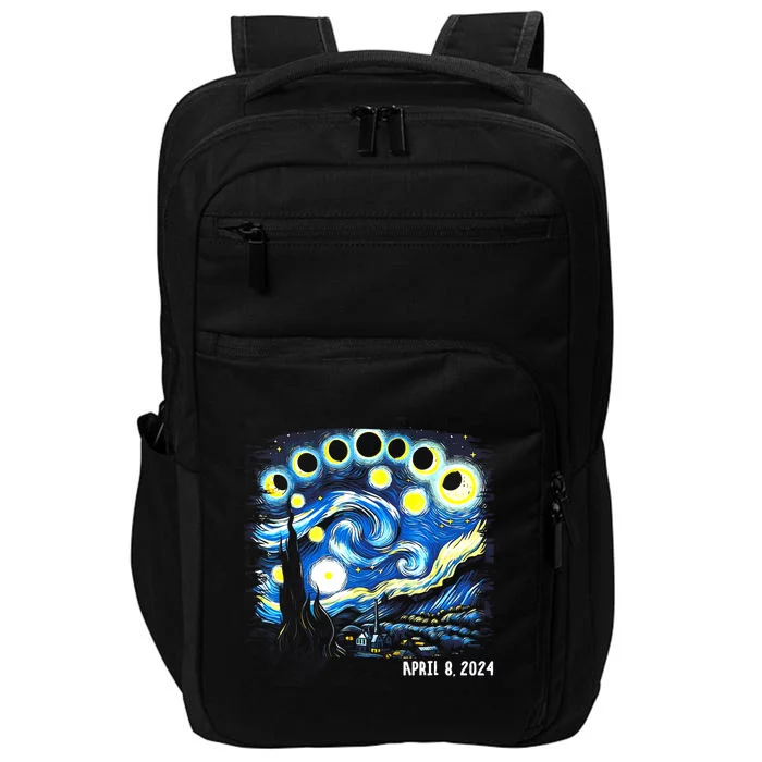 Van Gogh Total Solar Eclipse April 8th 2024 Impact Tech Backpack