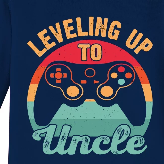 Video Gamer Uncle Lover Leveling Up To Uncle Gift Baby Long Sleeve Bodysuit