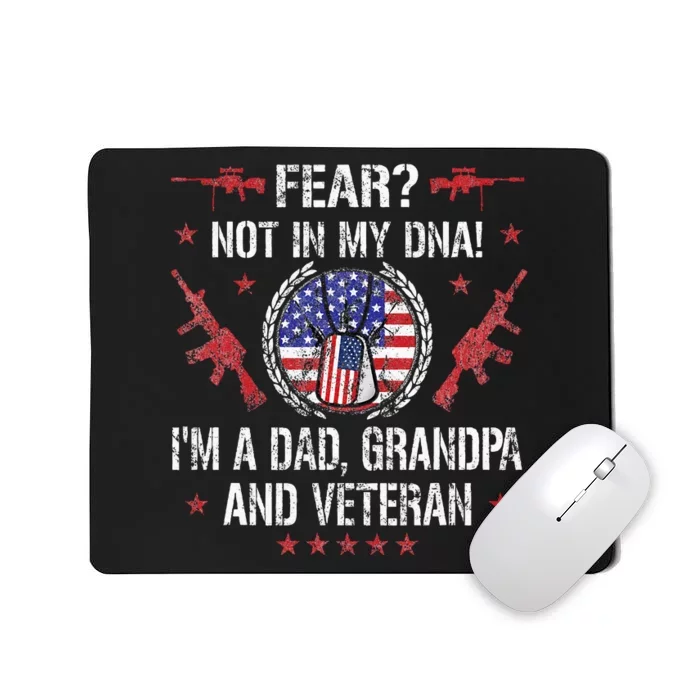 Veteran grandpa USA Flag Mousepad