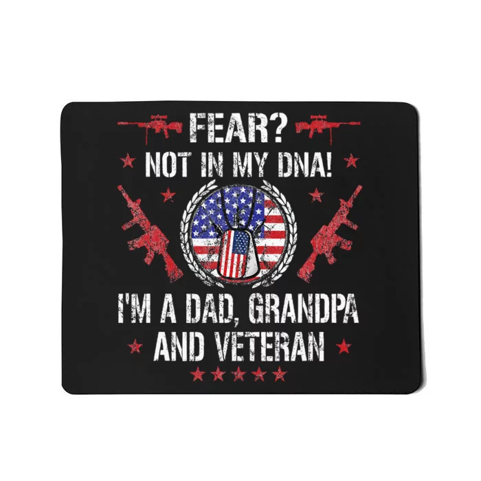 Veteran grandpa USA Flag Mousepad