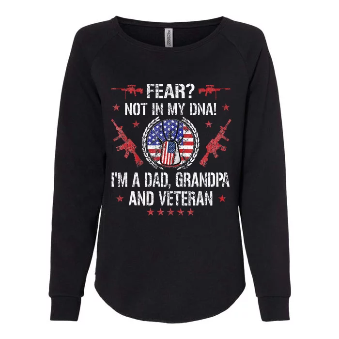 Veteran grandpa USA Flag Womens California Wash Sweatshirt