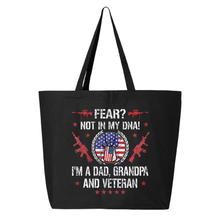 Veteran grandpa USA Flag 25L Jumbo Tote