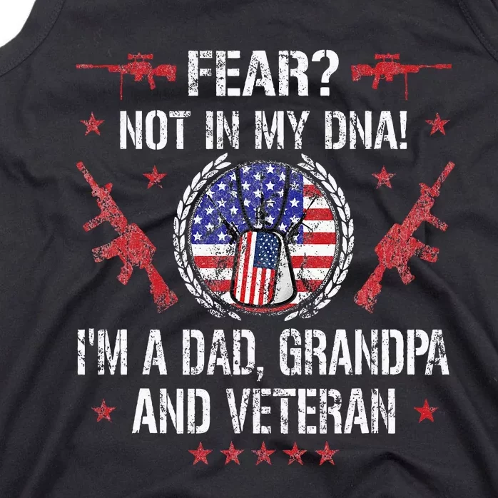 Veteran grandpa USA Flag Tank Top