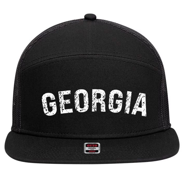 Vintage Georgia 7 Panel Mesh Trucker Snapback Hat