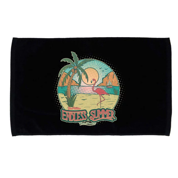 Vintage Good Vacation Endless Summer Tropical Paradise Microfiber Hand Towel