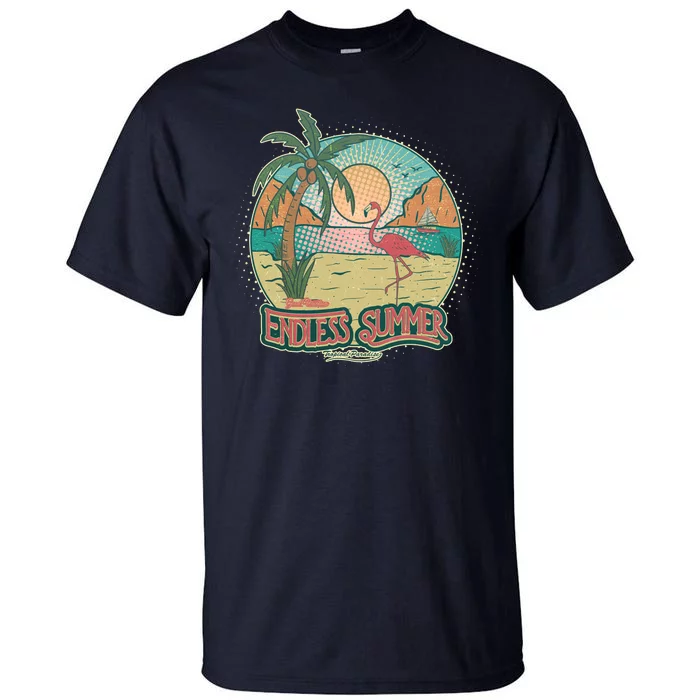 Vintage Good Vacation Endless Summer Tropical Paradise Tall T-Shirt